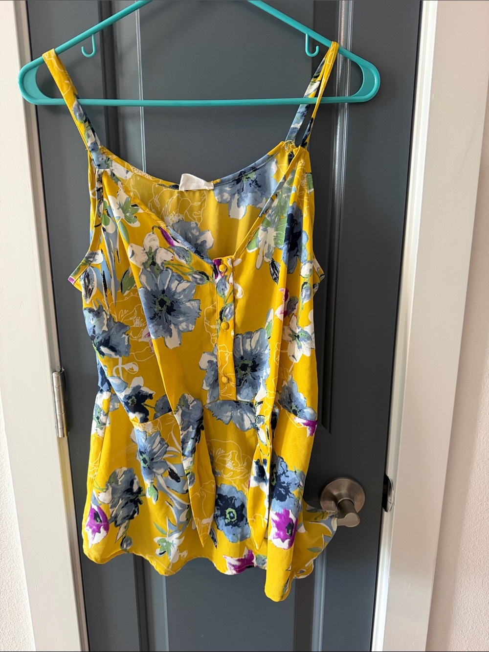 Sienna Sky Yellow Floral Spaghetti-Strap Camisole